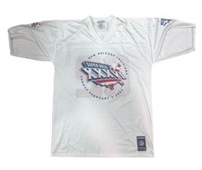 Reebok NFL Super Bowl XXXVI 2002 Jersey Shirt Large White Mesh New Orleans L