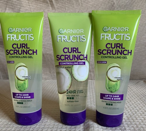 3x Garnier Fructis Style Locken Scrunch Gel 6,8 Unzen bis zu 24 Stunden Form & Glanz - Bild 1 von 5