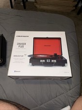 NIB Crosley Cruiser Deluxe 3-Speed Turntable Record Player CR8005DBK Vintage MCM