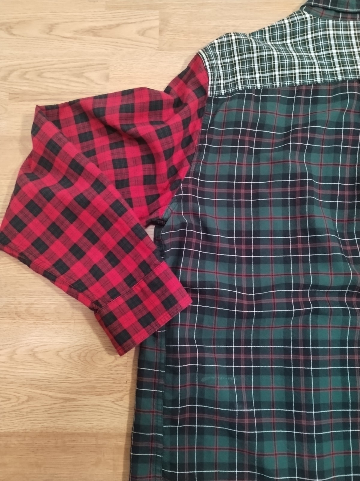 Chaps Flannel Patch Work Button Down Shirt Extra … - image 11