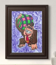 Original Art "DK" 9x12 Canvas Expressionism Abstract Design Home Art