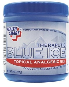 Lot 4 jars Health Smart Blue Ice Pain Relief Gel Topical Analgesic Menthol 1/28