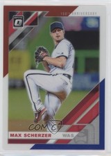 2019 Donruss Optic Red White & Blue 150th Anniversary Prizm Max Scherzer 0ad