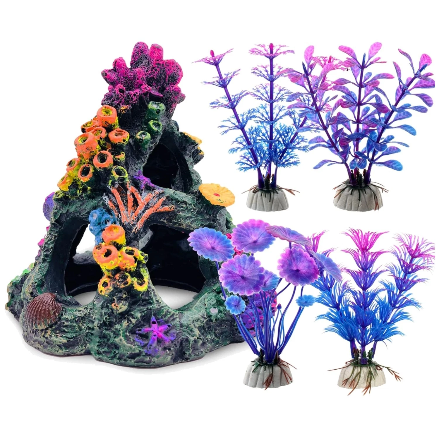 Colorful Coral Reef Decoration - Aquatic Accessories
Opens in a new window or tab