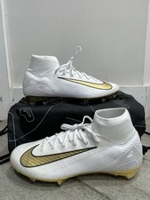 Nike Mercurial Superfly 10 Elite FG White Gold Black HF1013 100 Mens Size 9 NBY