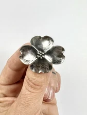 Vintage Stuart Nye Sterling Dogwood Flower Brooch Pin