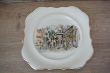 Vintage Cake Plate SANDLAND WARE Staffordshire 'Mr Pickwick arrives at the Swan'