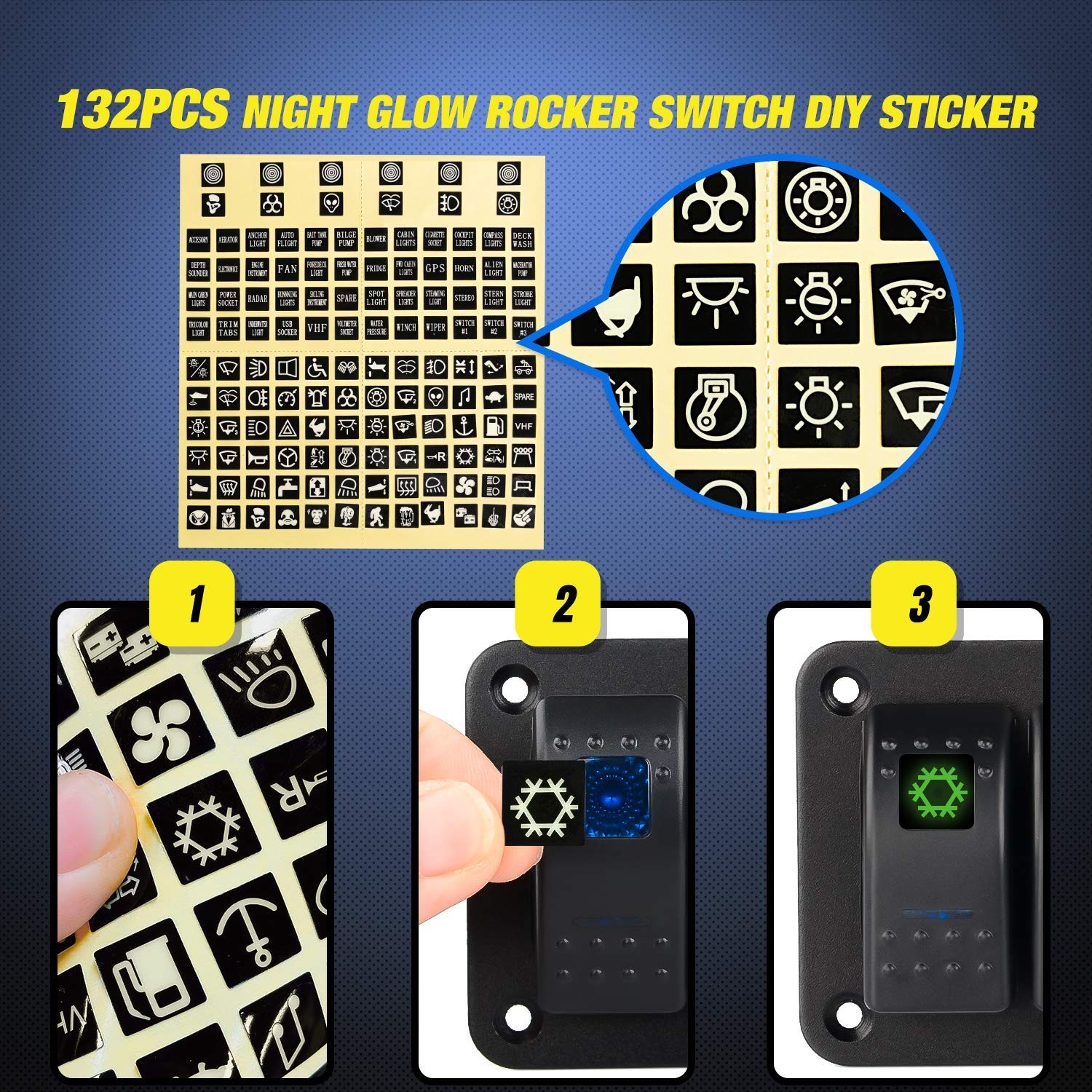 Blue Backlit 8 Gang Aluminum Switch Panel - Perfect for Customized Vehicle Use