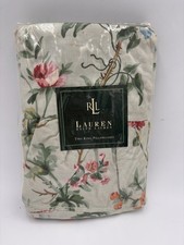 Ralph Lauren TOULOUSE  Floral King Ruffle Pillowcases 2 Rare VTG