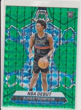 AUSAR THOMPSON 2023-24 PANINI MOSAIC RC ROOKIE NBA DEBUT GREEN PRIZM *TS