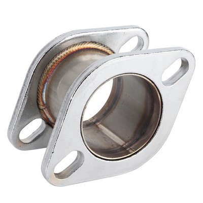 Muffler Pipe Extension Flange Exhaust Stainless Steel Adapter Auto Universal