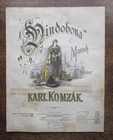 Vindobona Vienna Wien Victorian Antique Illustrated Sheet Komzak Roman Austria