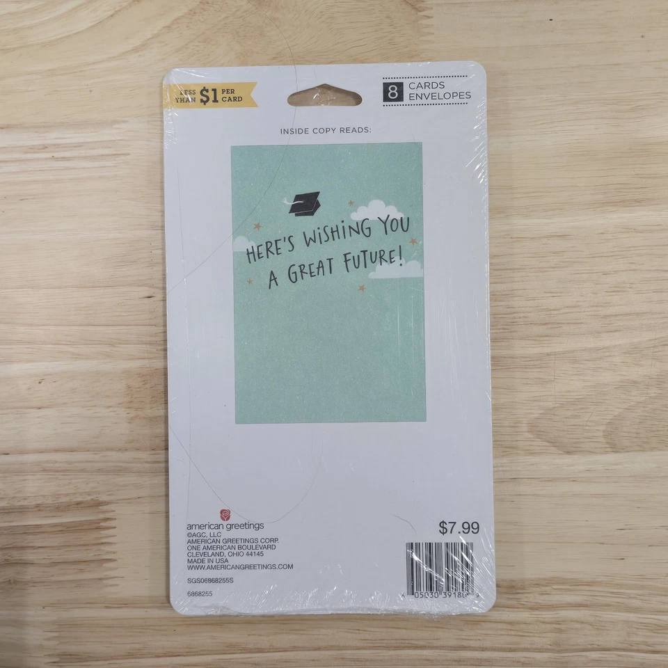 8 ct Graduation Greeting Cards  - 1 design Congrats! Wishing You a Great Future - Image 2 of 3