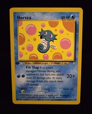first edition horsea pokemon card Vintage 1999 90s Nintendo Pokemon Horsea 1st Edition 49/62 Fossil Trading Game Card Get Graded Near Mint 8 Rare