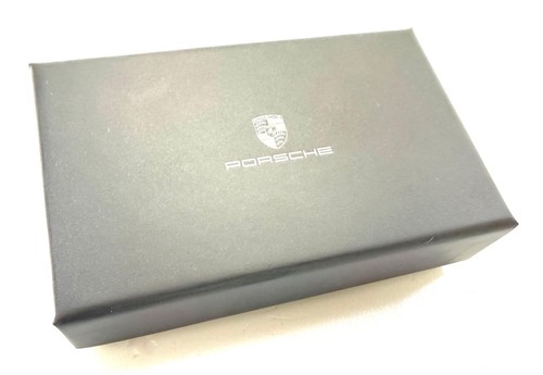 Porsche Cuir Noir Bleu Point Crest Clé Bague Rfid Ev Rapide Chargement Service - Photo 7 sur 9