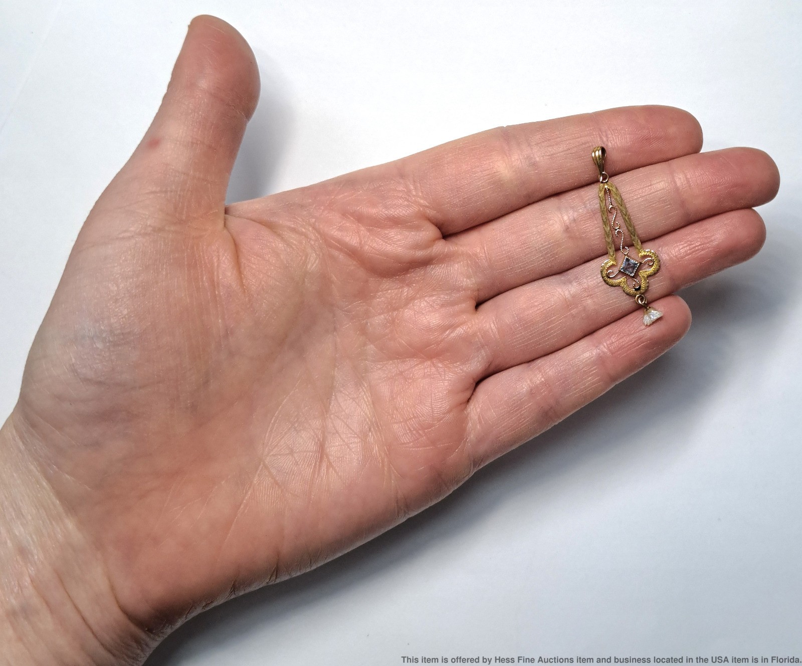 Victorian Antique Solid Gold Simulated Sapphire N… - image 4