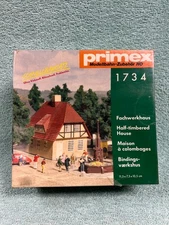 Primex European Half-Timbered House Model 1734 (HO Scale) NEW