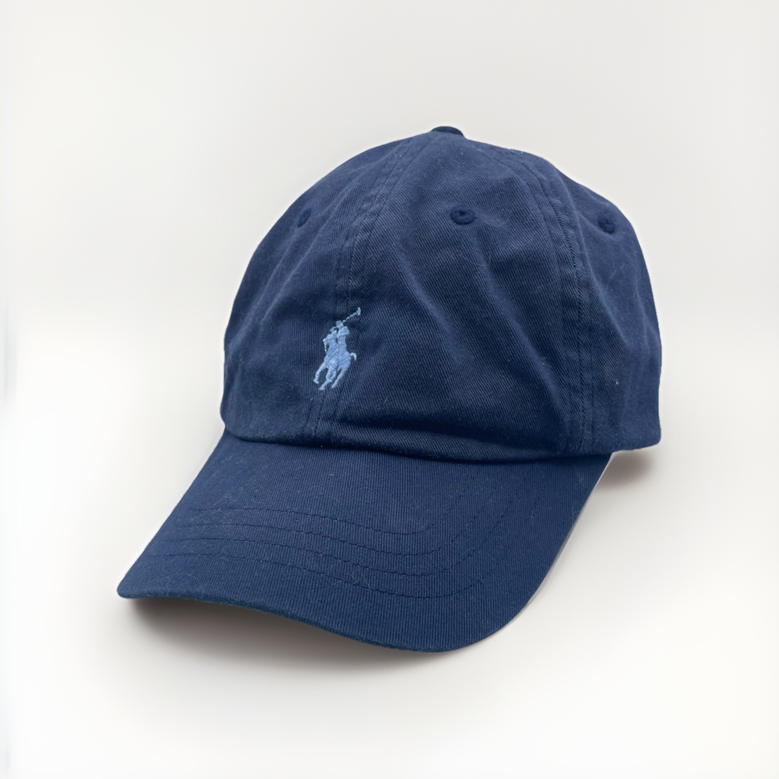 PONY Polo Ralph Lauren cappello berretto cinturino schiena ricamato pelle di cavallo classico uomo blu