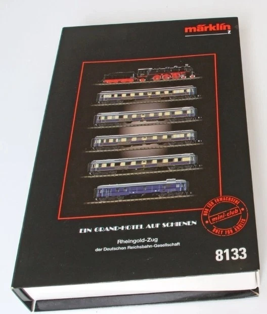 Z GAUGE "THE RHEINGOLD" TOWING HORSE LOCOMOTIVE SUPER CLASS 5 LUXURY WAGONS EXCELLENT - Image 4 of 4