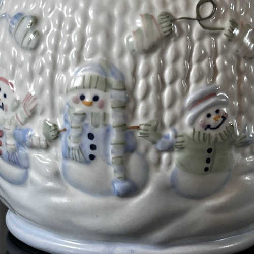 Snowfolks Snowmen White and Blue With Snowmen Waxcessories Warmer Yankee Candle - Picture 5 of 15