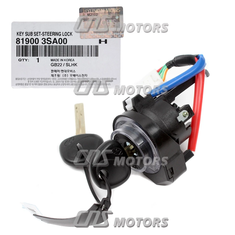 ⭐GENUINE⭐ Ignition Lock Cylinder 2 Keys for 2011-2014 Hyundai Sonata 819003SA00 Foto 3 de 4