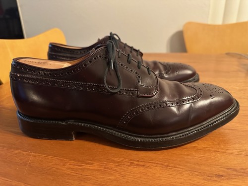 Vintage Church's maßgefertigte braune Kalbsleder-Oxfords mit Flügelspitze Größe 13-D US/12 UK - Bild 4 von 12