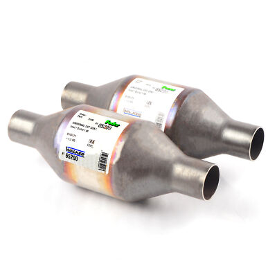 2x WALKER 65200 UNIVERSAL Katalysator KAT Runde Form 45mm Otto Bis 2000cc Euro 2