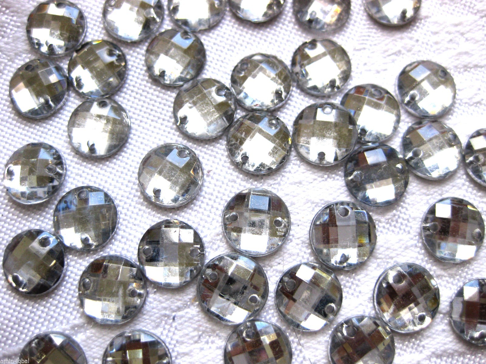 Glaskristall Strasssteine Zum Aufnähen - Runde Strass In Verschiedenen Größen (4mm, 1440 Stück)