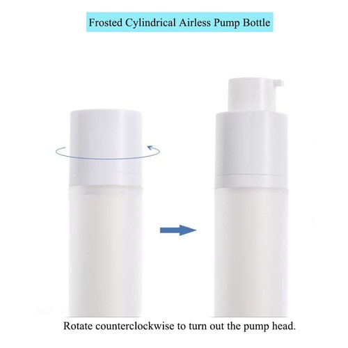 Cosmetic Empty Pump Frosted Airless Bottle Container Lotion Dispenser For Travel - Picture 7 of 12