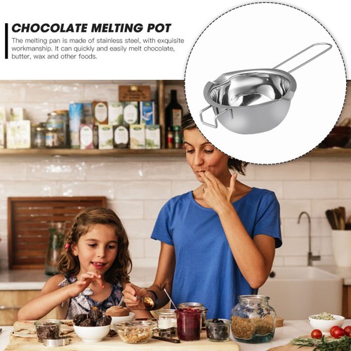 1pc Stainless Steel Melting Pot with Handle for Melting Chocolate Butter Candy - Picture 9 of 12