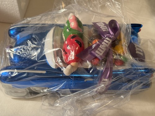 M&M Ceramic Car Candy Dish - Metallic Blue Original Packaging & Ribbon 2003 - Picture 9 of 16
