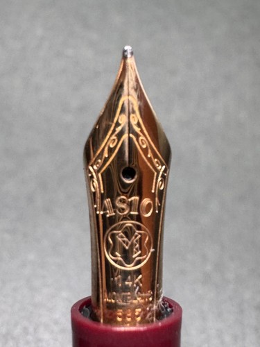 MONTBLANC MEISTERSTUCK 114 MOZART Burgundy Bordeaux Fountain Pen 14K 585 Nib/F - 第 11/24 張圖片