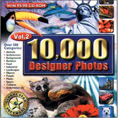 GLOBAL STAR SOFTWARE 10,000 Designer Photos Volume 2 for Win 95/98.CD-rom