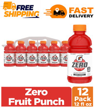 Gatorade Thirst Quencher Zero Sugar Sports Drink Fruit Punch 12oz Bottles 12 ...