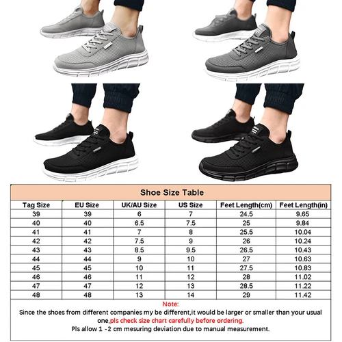 Mens Fashion Wide Width Sneakers Non Slip Gym Breathable Athletic Running Shoes - Picture 2 of 34