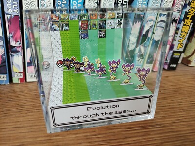 Pokemon Aipom Generations Handmade Diorama - Gameboy Gaming Cube-Fanart