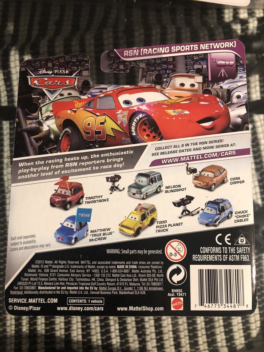 New Retired 2013 Disney Pixar Cars RSN Sports NW Todd Pizza Planet