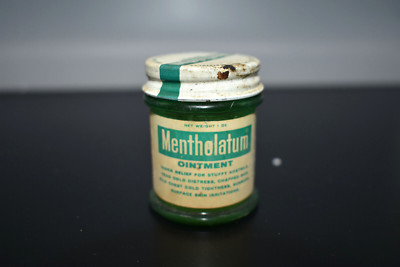 Vtg The Mentholatum Company Ointment Jar, 1 Oz, Almost empty, New York, Plastic