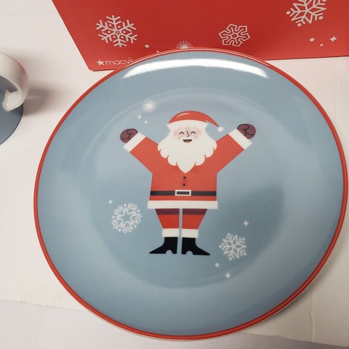 Macy's Santaland Childrens Plate Cup Gift Set Santa Christmas 2022 By Roseanna - Picture 6 of 9