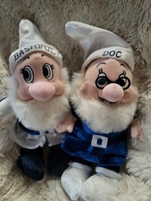 Disney Doc  Bashful Blue Winter Snow White Seven Dwarfs Stuffed bean Plush 9"