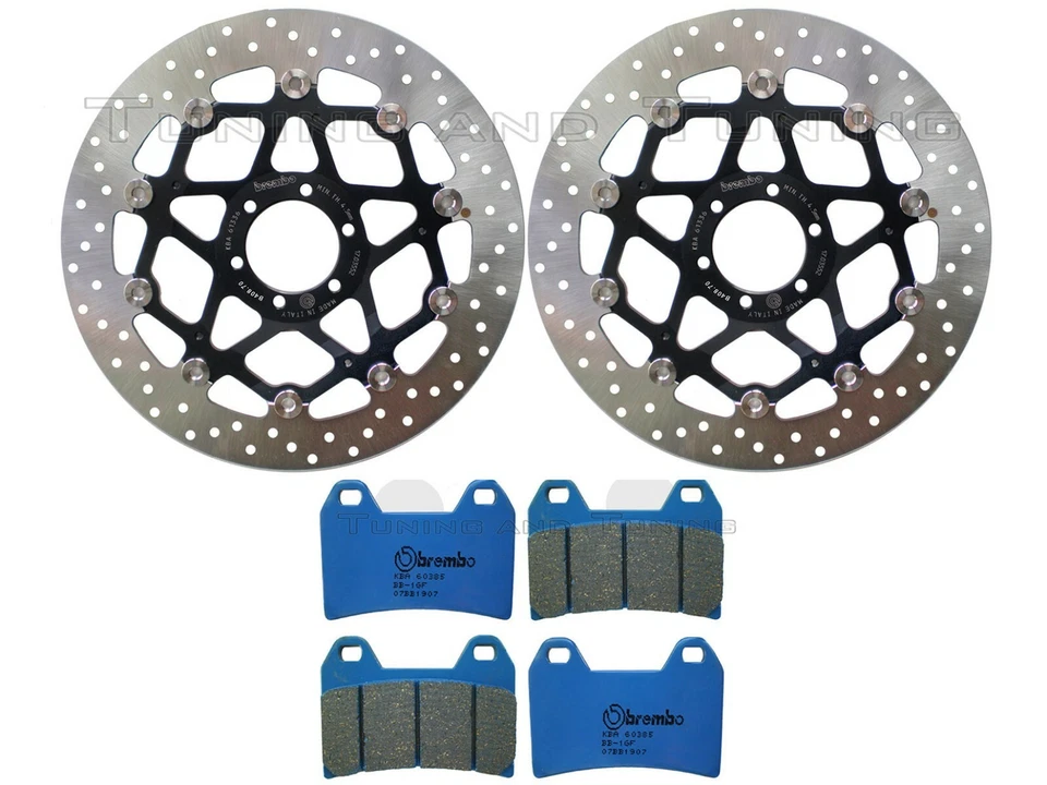 Disques frein avant + Plaquettes CC POUR APRILIA TUONO FIGHTER 1000 2004 2005 - Photo 1/1