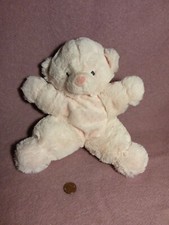 10" Nat  Jules PINK STAR SHAPED BEAR RATTLE plush stuffed baby toy