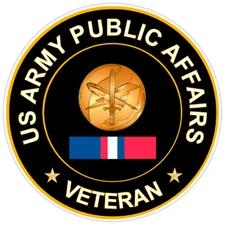 US Army Public Affairs Veteran Bumper Sticker Military Vinyl Soldier Decal 5"
