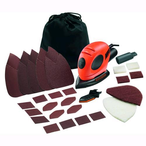 LEVIGATRICE ORBITALE MOUSE Black&Decker KA 161BC-QS da 55W + accessori