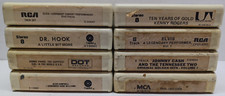 8-track Tapes Lot of 8 Untested Cher, Cash, Rogers, Campbell, Elvis, Hook, Fargo