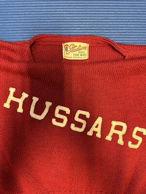 Vintage Women s Stadium Shaker Sweater Co 100% Pure Wool  Hussars 