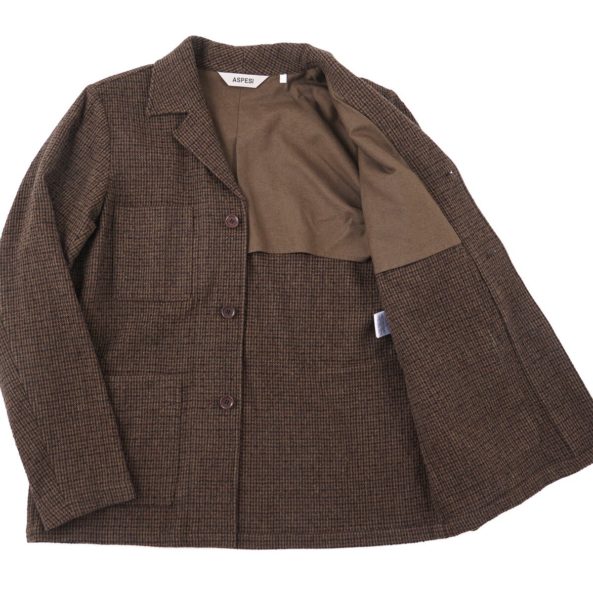 ジャケット・アウター Eaphi wool like check jacket Aspesi F/W 24-25 'Fandango' Houndstooth Check Tweed Wool