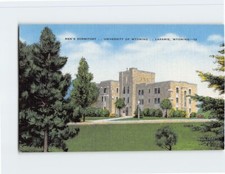 Postcard Mens Dormitory, University Of Wyoming, Laramie, Wyoming
