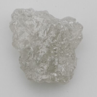 African Uncut Natural Loose Earth MIned 0.62 Carat Gray White Rough Diamond