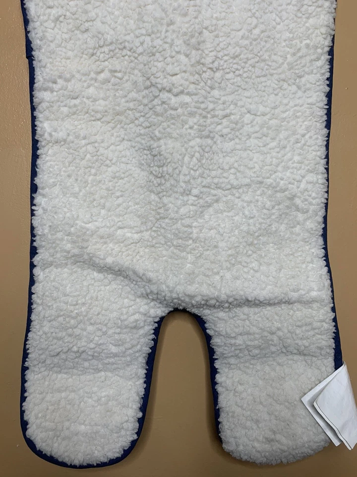 Kiddopotomas STROLLSOFT Asiento de Coche Reversible Felpa Sherpa Vellón Azul Blanco Foto 4 de 4